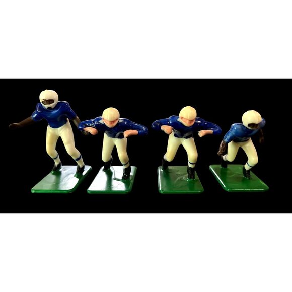 Vtg Wilton Cake Toppers '74 Football Player Figures 2 Goal Posts 1" Hong Kong - Picture 2 of 6